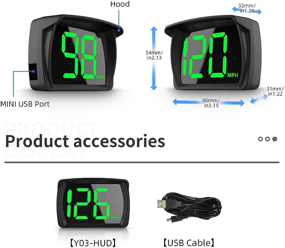 Display Head Up Digital Car Hud Velocímetro Led(Preto)