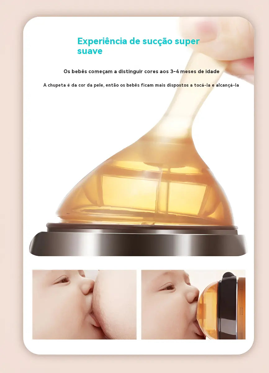 Mamadeiras De Silicone Anti-cólicas Com Toque Natural Bebê