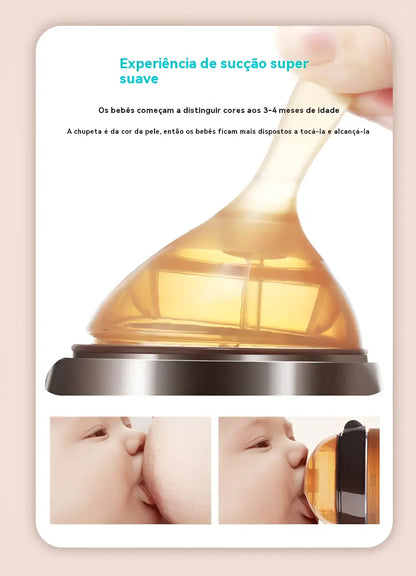 Mamadeiras De Silicone Anti-cólicas Com Toque Natural Bebê