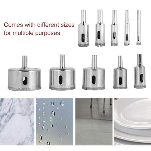 Kit 15 Pcs Brocas Copo Diamantadas Vidro Ceramica 6-50mm