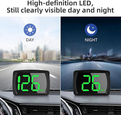 Display Head Up Digital Car Hud Velocímetro Led(Preto)