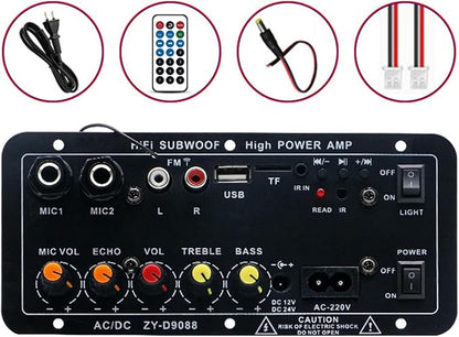Placa Amplificadora Bluetooth Para Alto-falante 35-80w(Preto)
