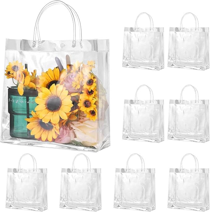 Kit 30 Unidades Reutilize Sacos De Presente De Plástico Pvc(20*20*8cm)