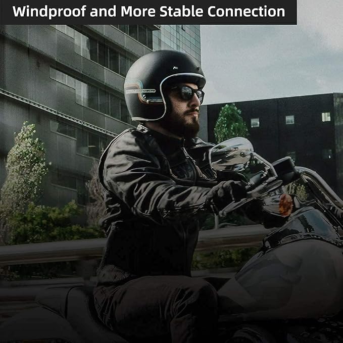 Fone De Ouvido Capacete Motoqueiro Sem Fio Bluetooth 5,3