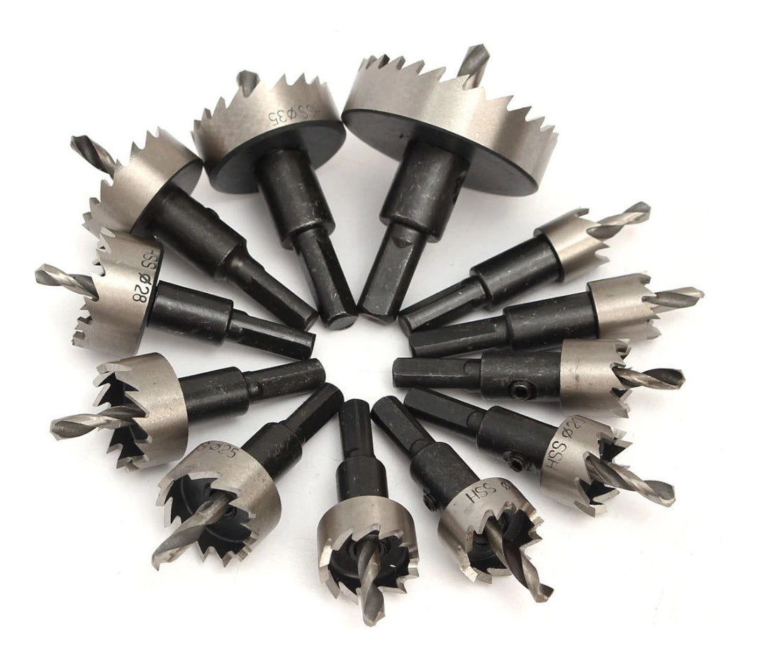 Kit 12 Brocas Serra Copo Aço Ferro Alumínio Etc - 15 A 50mm