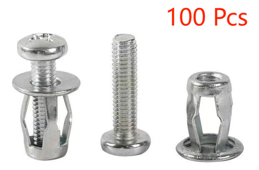 100 Pcs Parafuso De Expansão Porca De Chapa De Ferro 4x20mm