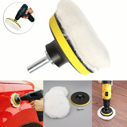 Kit Polimento Vidro Polir Carro e Moto — Boina de Lã Sintética Profissional