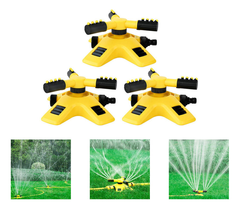 Kit 3 Irrigador Jardim Giratório 360 Com 2 Modos Sprinkler
