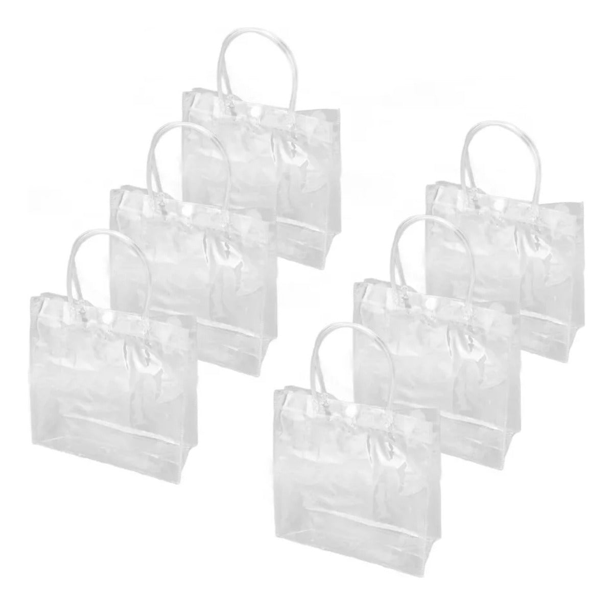 Kit 30 Unidades Reutilize Sacos De Presente De Plástico Pvc(20*20*8cm)