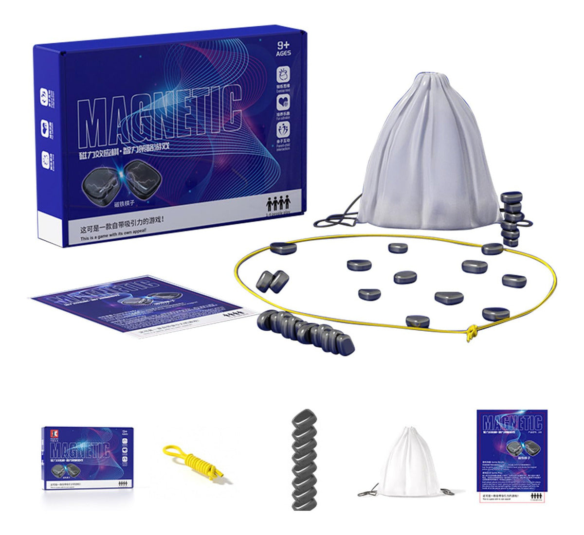 Kit 20 Peças Jogo De Xadrez Magnético Mesa Dama Infantil