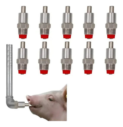 Bebedouro Automático De Aço Inoxidável Para Porcos 10unidade(Inox)