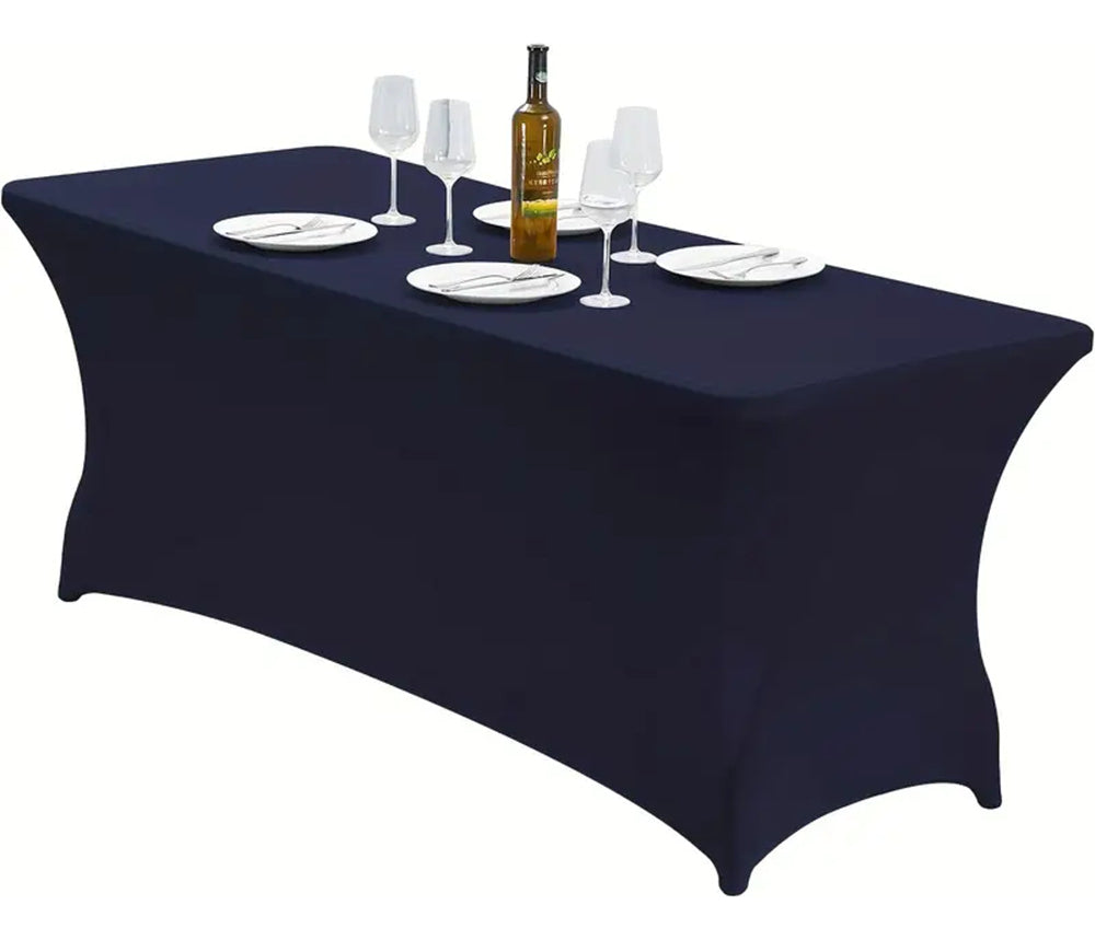 Toalha de Mesa Retangular Elástica em Spandex Premium – 6ft