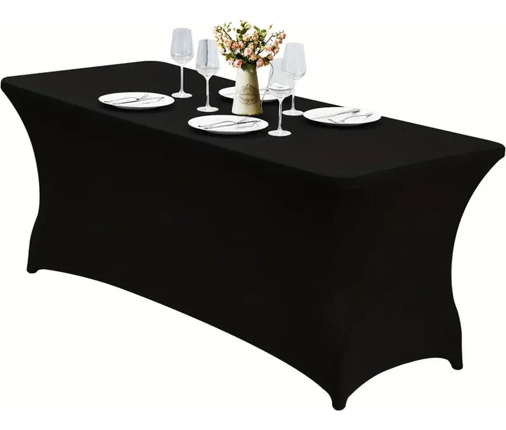 Toalha de Mesa Retangular Elástica em Spandex Premium – 6ft