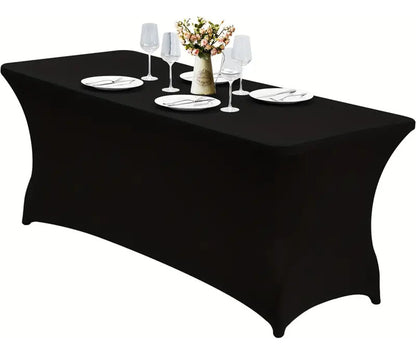 Toalha de Mesa Retangular Elástica em Spandex Premium – 6ft