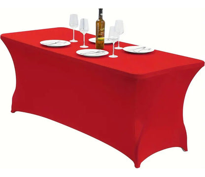 Toalha de Mesa Retangular Elástica em Spandex Premium – 6ft