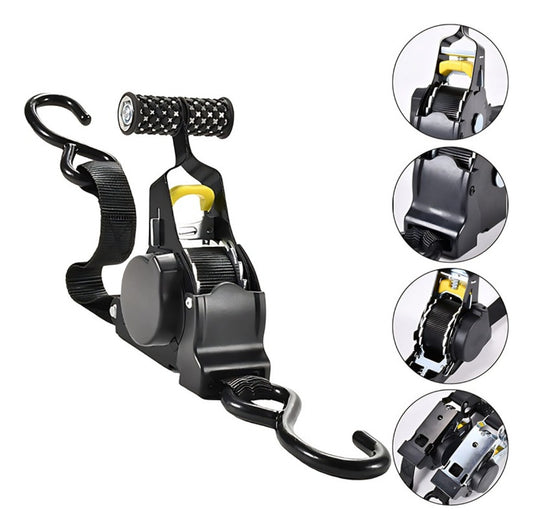 Correia Automática Retrátil Com Catraca Para Carga(Preto)