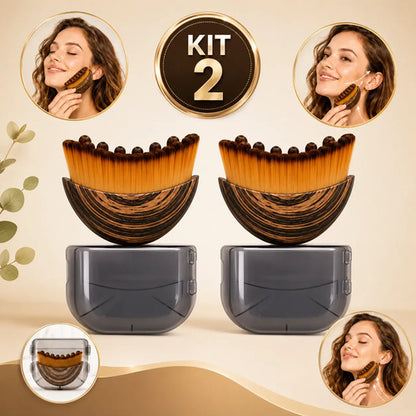 Kit 2 Escova Facial Massageadora Para Drenagem Linfática-2 Pcs(2 Pcs)
