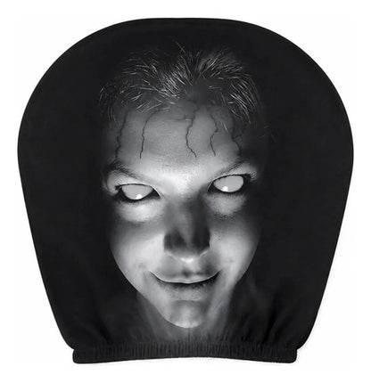 Capa De Encosto De Cabeça Ghost Face Halloween Divertida-Preto 04(Preto 04)