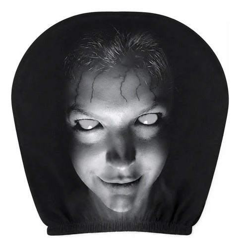 Capa De Encosto De Cabeça Ghost Face Halloween Divertida-Preto 04(Preto 04)