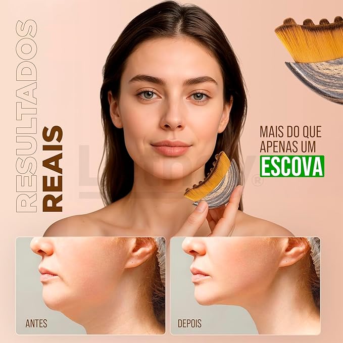 Kit 2 Escova Facial Massageadora Para Drenagem Linfática-2 Pcs(2 Pcs)