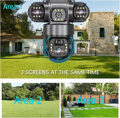 Câmera Solar Panorâmica 360° Com 4g/lte E Três Lentes(WiFi)