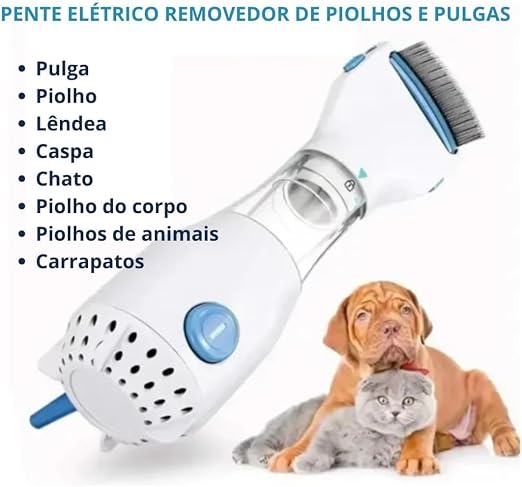 Elétrico Pente Removedor Piolho Cachorros Gatos E Criança El