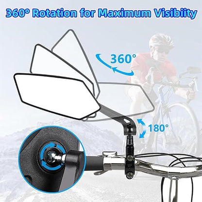 Pacote Com 2 Espelhos Para Bicicleta Scooter Motocicleta