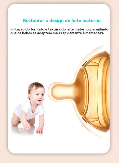 Mamadeiras De Silicone Anti-cólicas Com Toque Natural Bebê