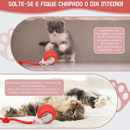 Brinquedo Interativo Para Gatos Rolando Bola Inteligente(Verde)