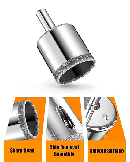 Kit 15 Pcs Brocas Copo Diamantadas Vidro Ceramica 6-50mm
