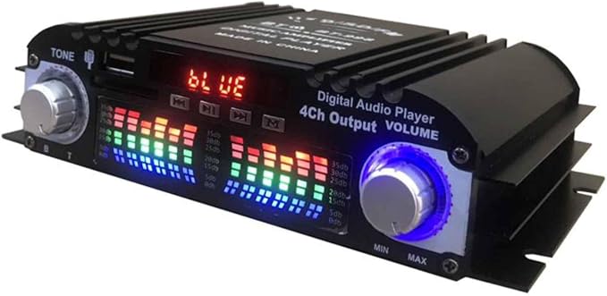 Amplificador De Áudio Hifi De 4 Canais Bluetooth Usb Sd Aux
