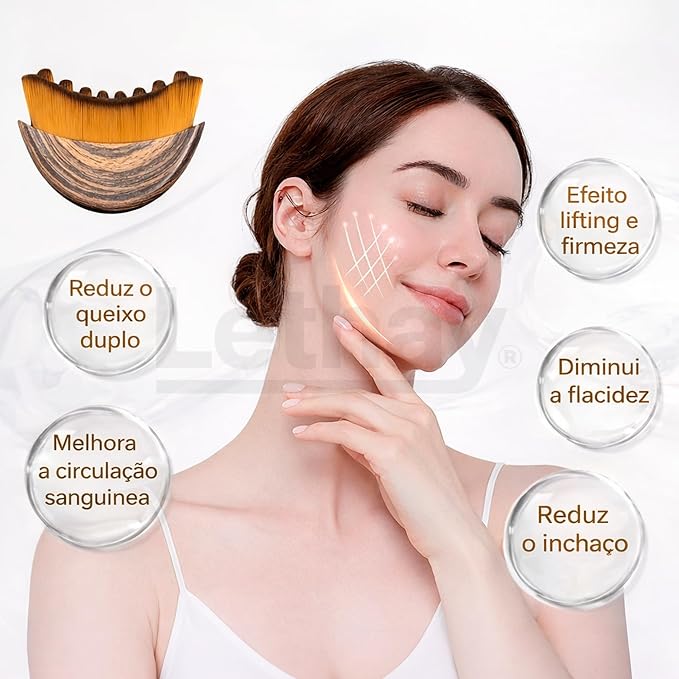 Kit 2 Escova Facial Massageadora Para Drenagem Linfática-2 Pcs(2 Pcs)