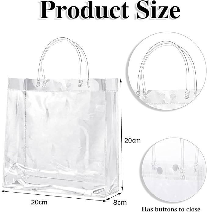 Kit 30 Unidades Reutilize Sacos De Presente De Plástico Pvc(20*20*8cm)