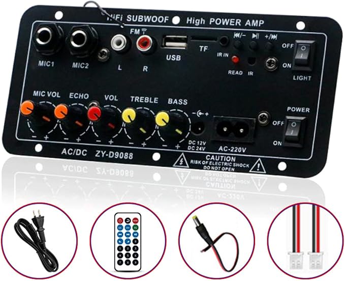 Placa Amplificadora Bluetooth Para Alto-falante 35-80w(Preto)