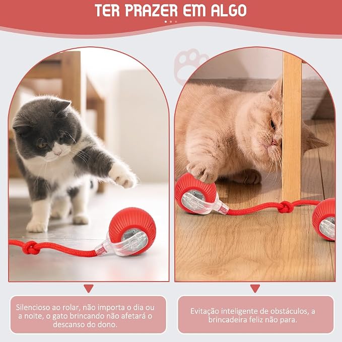Brinquedo Interativo Para Gatos Rolando Bola Inteligente(Verde)