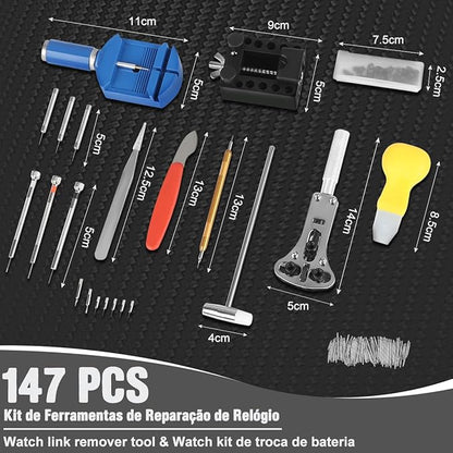 Kit De Ferramentas Relojoeiro Conserto De Relógio Manutenção