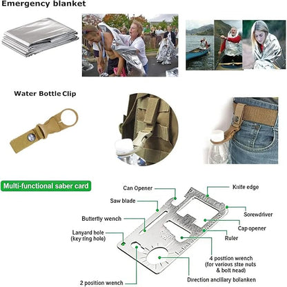 Kit De Sobrevivência De Emergência De Acampamento Aventura