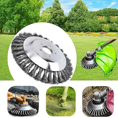 Cortador De Grama Com Roda De Arame Escova Giratória De Roda