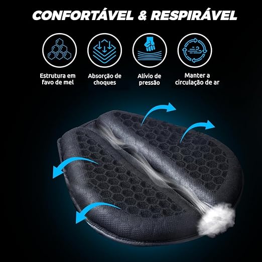 Almofada De Gel Universal Para Assento De Motocicleta