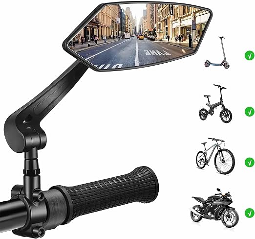 Pacote Com 2 Espelhos Para Bicicleta Scooter Motocicleta