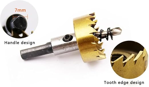 Jogo Com 5 Serra Copo Metal Escovado 16 18.5 20 25 30mm