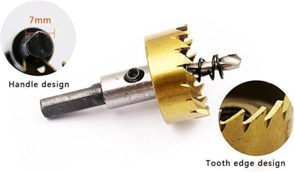 Jogo Com 5 Serra Copo Metal Escovado 16 18.5 20 25 30mm