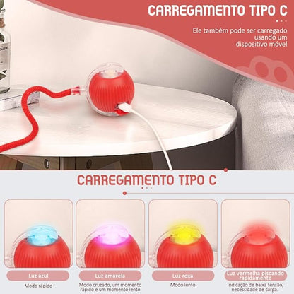 Brinquedo Interativo Para Gatos Rolando Bola Inteligente(Verde)