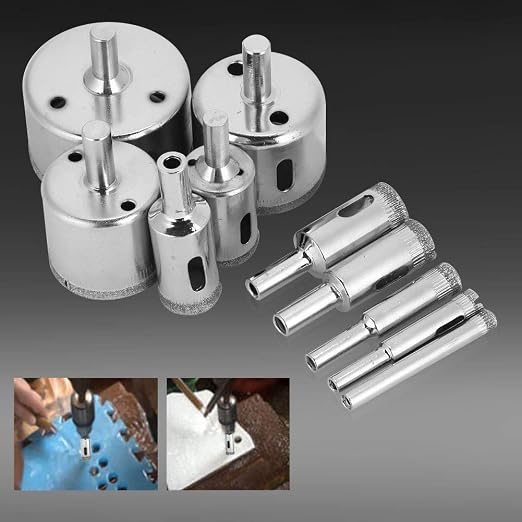 Kit 15 Pcs Brocas Copo Diamantadas Vidro Ceramica 6-50mm