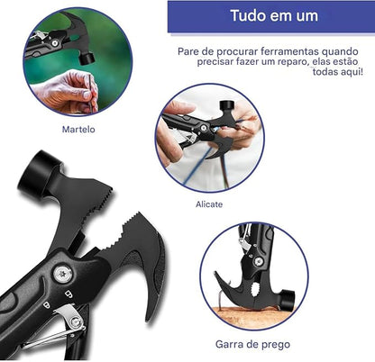 Portátil Multifuncional Garra Martelo Ao Ar Livre Camping Do