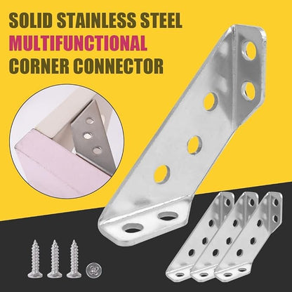 Kit 30 Conector De Canto Aço Inoxidável Para Móveis Univers