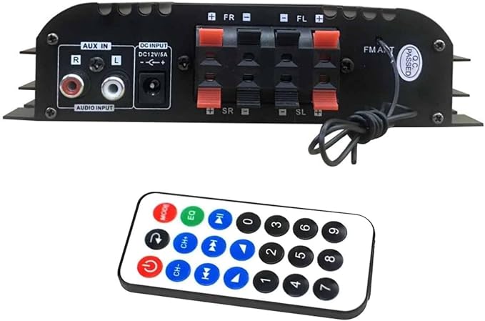 Amplificador De Áudio Hifi De 4 Canais Bluetooth Usb Sd Aux