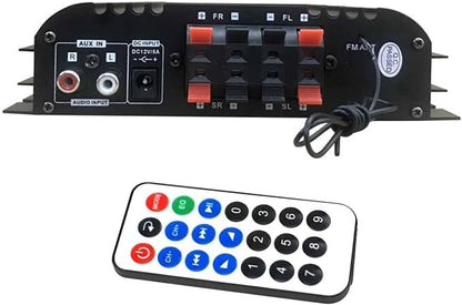 Amplificador De Áudio Hifi De 4 Canais Bluetooth Usb Sd Aux