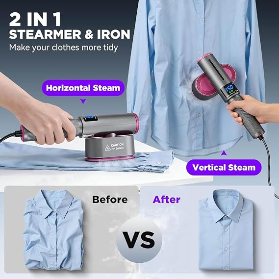 Vaporizador De Roupas Portátil A Vapor Ferro De Passar - Cinza, 127/220V