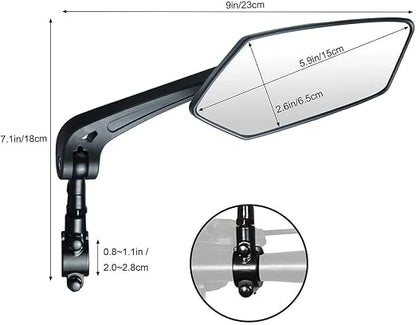 Pacote Com 2 Espelhos Para Bicicleta Scooter Motocicleta
